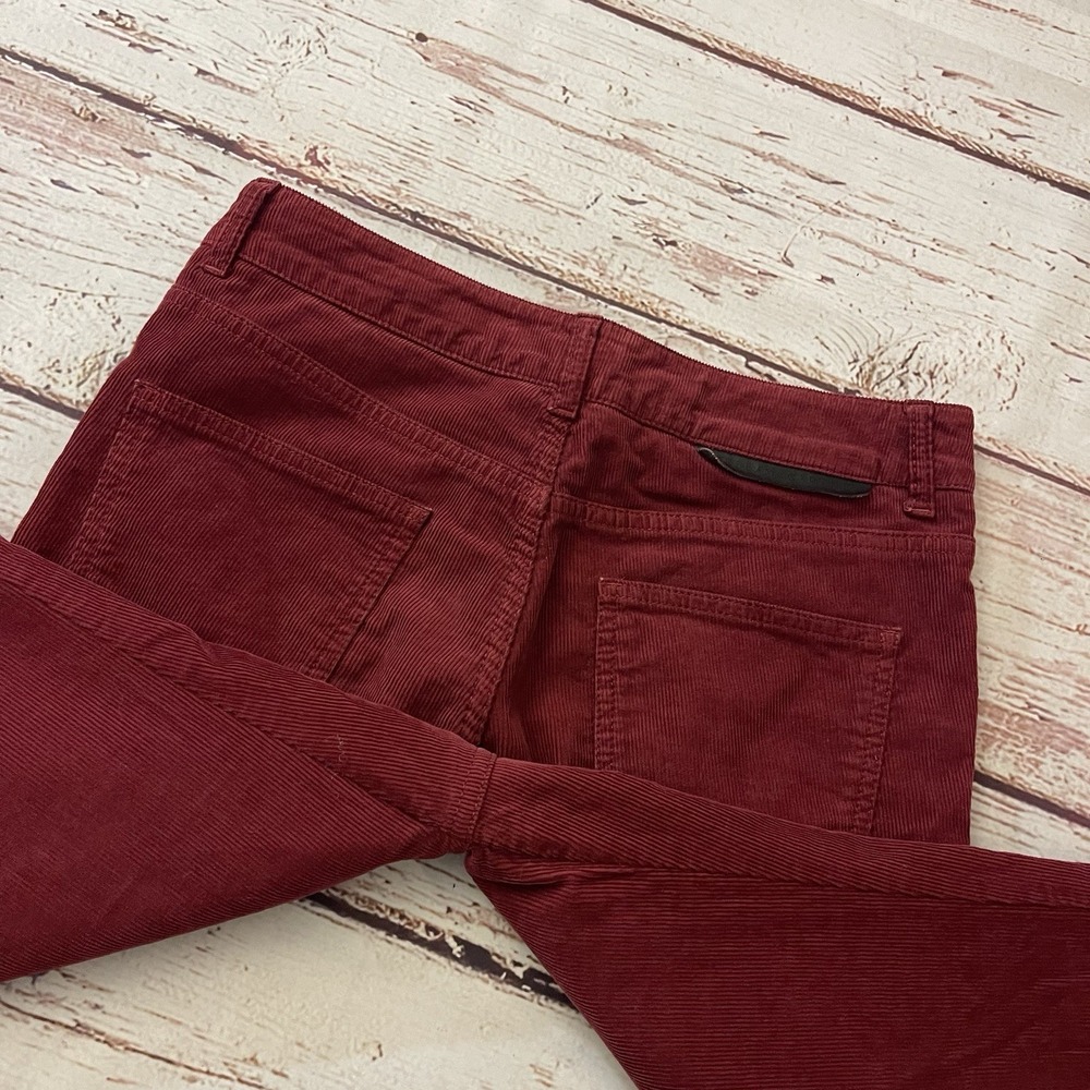 Stella McCartney Burgundy Corduroy Flare Pants Made‎ In Italy Size 28 Inseam 35" - Picture 14 of 14
